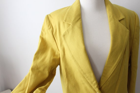 Vintage GREEN Yellow Blazer Jacket.....size large… - image 4