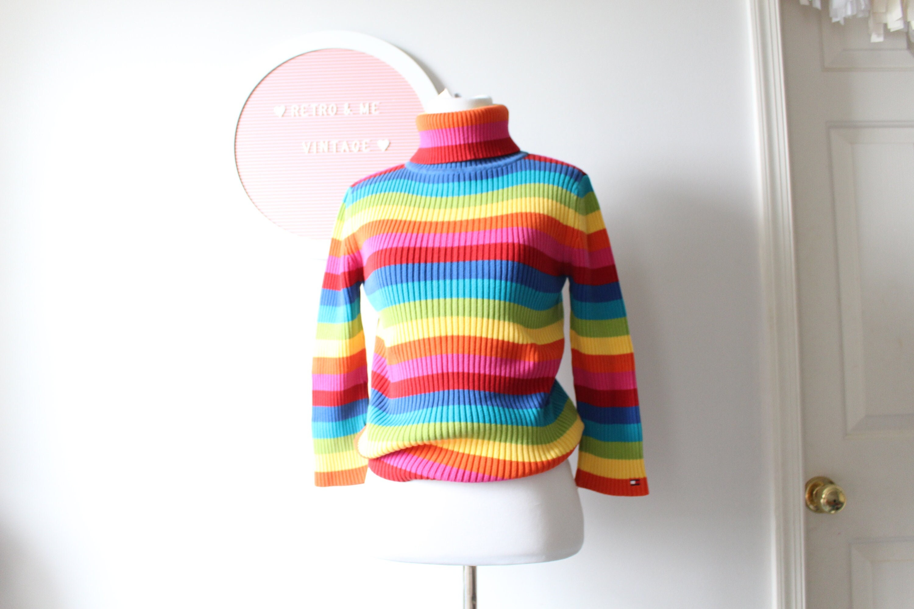 Rainbow Turtleneck - Etsy