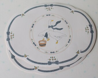 Country Goose Vinyl Placemats - Set of 2