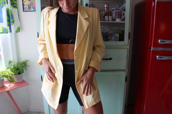 1980s YELLOW Jacket Blazer.....duckie. 80s busine… - image 5