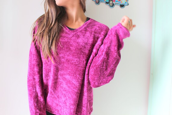 pink velour sweater