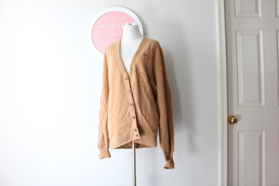 Vintage Brown Mid Century Cardigan Bear Sweater..… - image 2