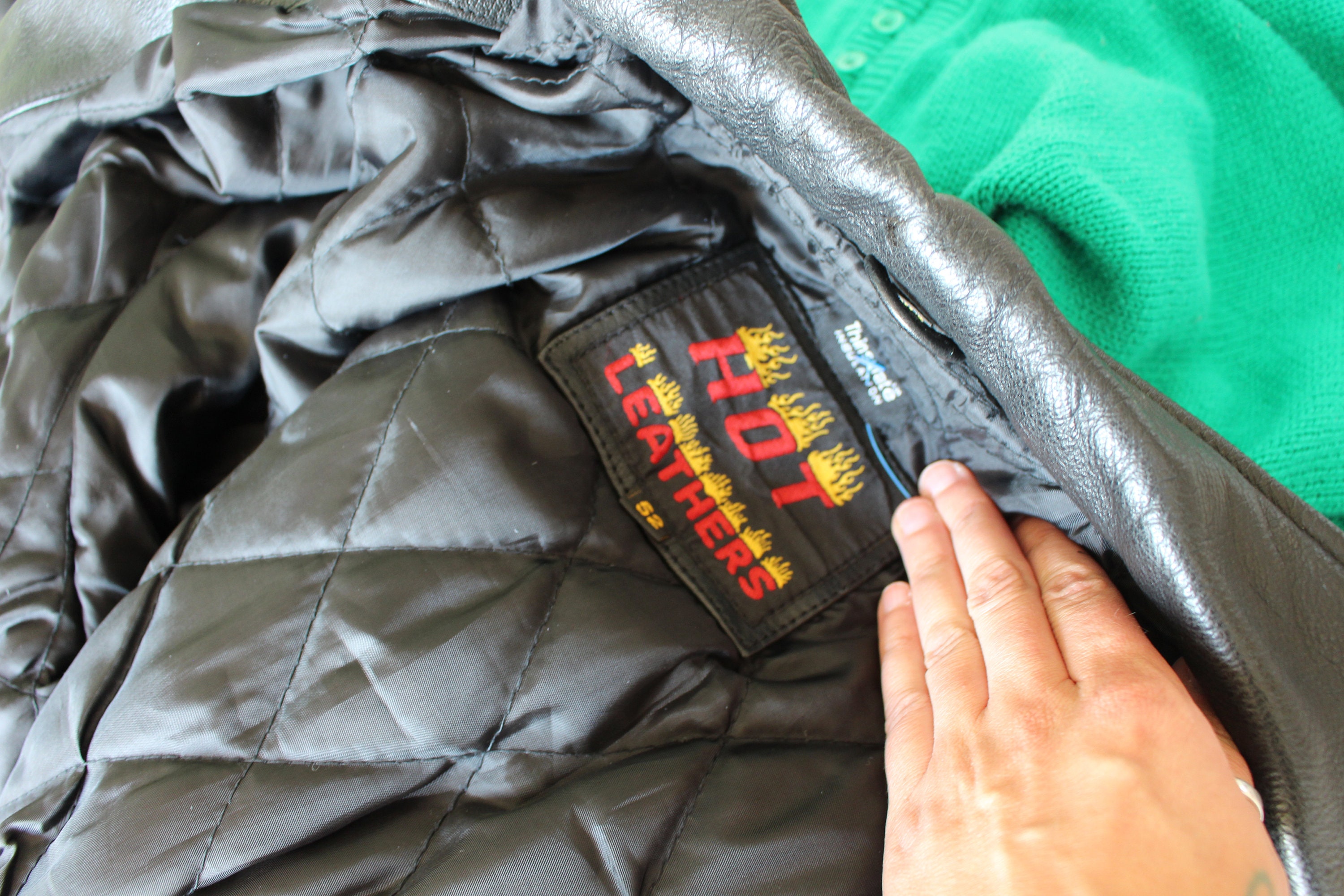 1980s BLACK LEATHER Coat Jacket..large. Retro. Designer 1980s BLACK LEATHER Coat Jacket..large. Retro. Designer