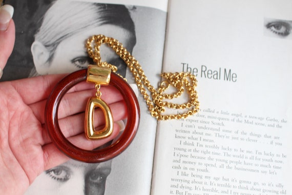 New Old Stock 1980s Letter D Necklace.....golden.… - image 4