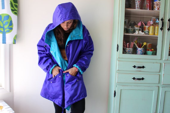 1980s PURPLE BLUE MESH Jacket....size medium larg… - image 5