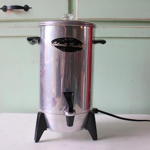 1970s Vintage Electric Percolator Coffee Maker: Atomic Kitsch Housewares