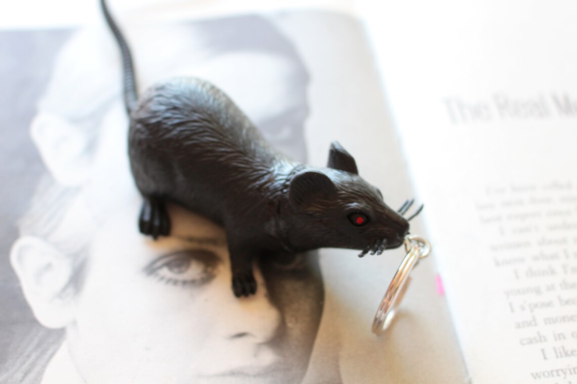 The RAT Keychain.....spooky. halloween. novelty. weird. Etsy