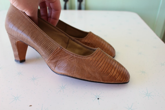 Escarpins marrons Mid-Century des années 1960 escarpins vintage