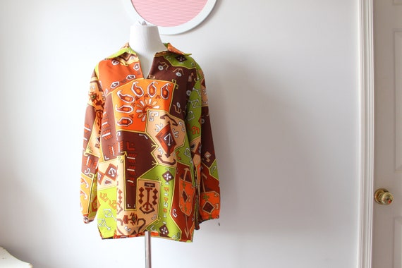 1970s GROOVY BLOUSE...size small medium womens..r… - image 2