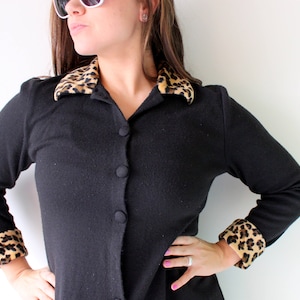 1980s Leopard Print Dress: Vintage Animal Print, Size Small/Medium