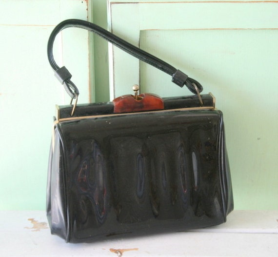 1960s MOD GIRL CLUTCH Purse.....glam.. black purse