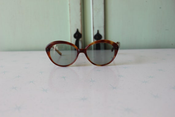 1970s Vintage Brown Big Mod Sunglasses.retro.colo… - image 2