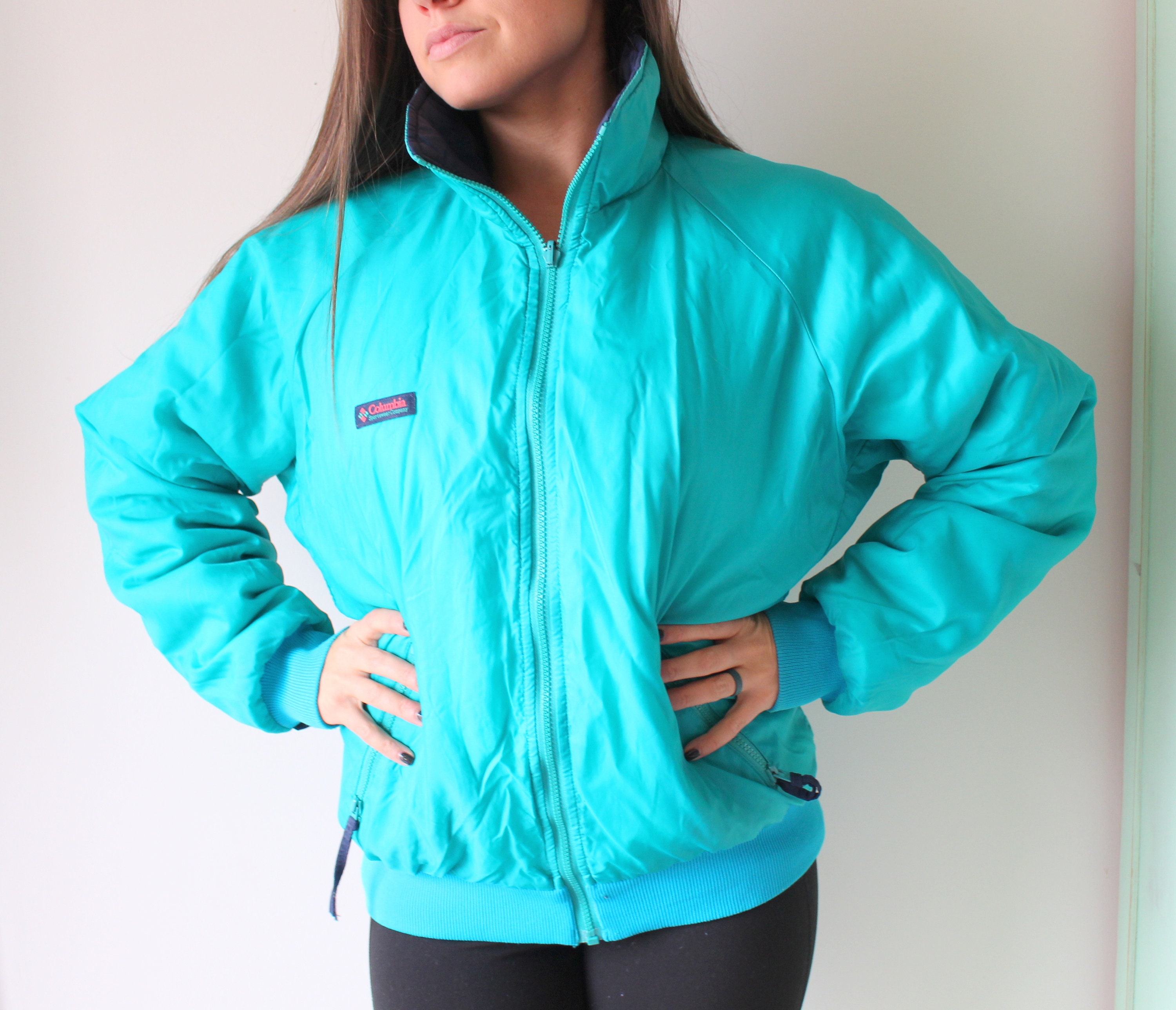 Vintage 90s Columbia Nylon Jacket: Colorful Unisex Sportswear - Etsy