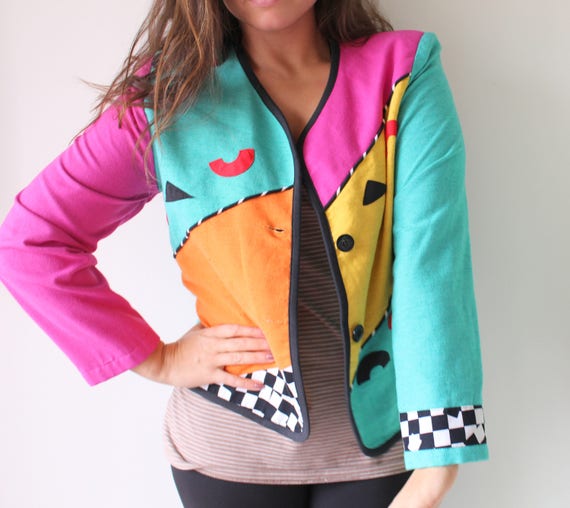 1980s RAINBOW Jacket....size medium....colorful. … - image 1