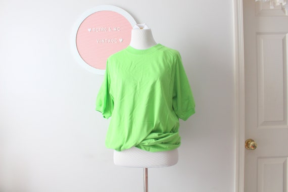 NOS 1980s Green Neon Top......medium. large. unis… - image 1