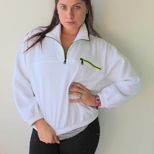 Vintage Crop Rad Sweatshirt...size small medium..unisex. beach. retro. . boho. hippie. white. collectible. vacation. hipster. unisex