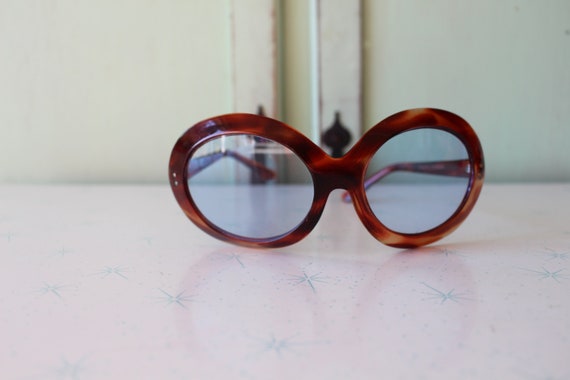 Vintage MOD DISCO Sunglasses...oversized. leopard… - image 3