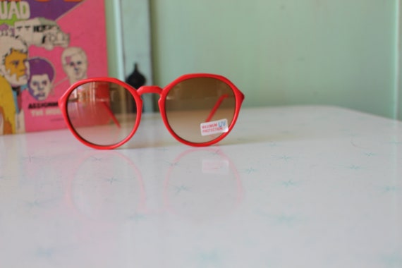 1980s RADICAL RED UV Sunglasses....retro. shades.… - image 3