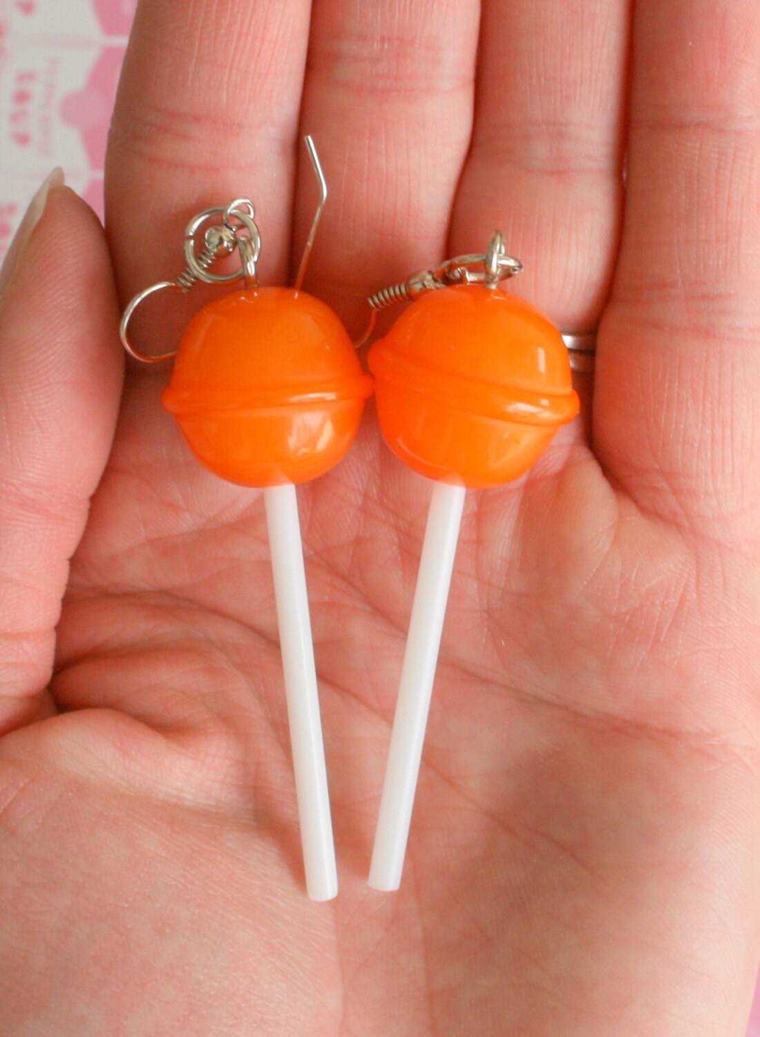 925 silver Lollipop kitsch 50s 60s candy kawaii cute drop dangle retro earrings 925 silver Lollipop kitsch 50s 60s candy kawaii cute drop dangle retro earrings