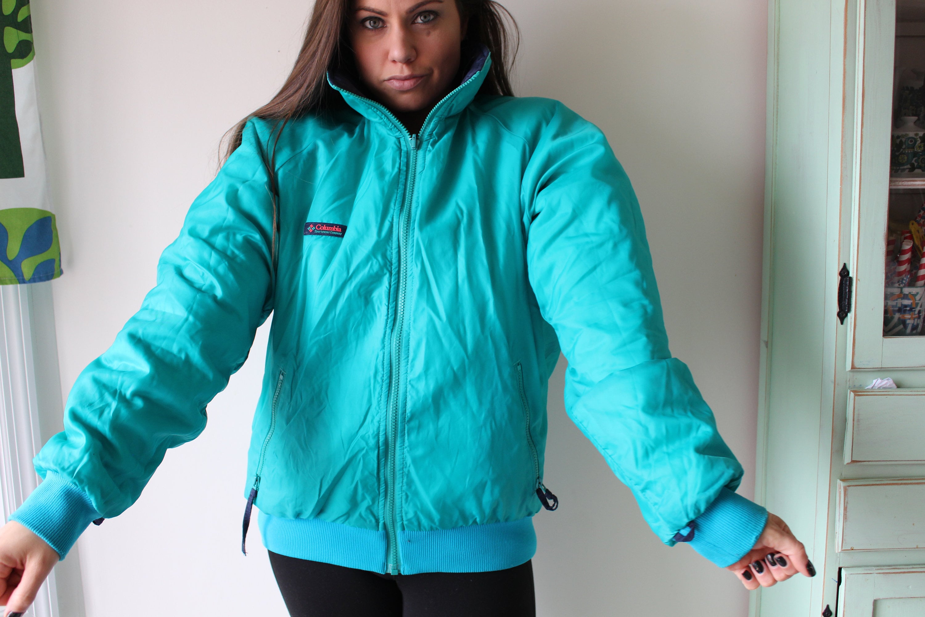 Vintage 90s Columbia Nylon Jacket: Colorful Unisex Sportswear - Etsy