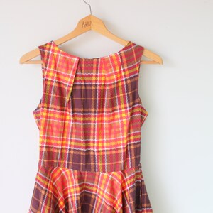 1960s Plaid Mod Dress: Retro Schoolgirl Style (XS/S)