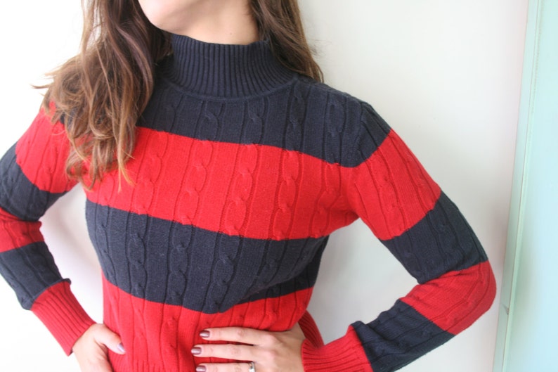 1990s TOMMY Turtlenecksize small..retro. 1990s sweater. | Etsy