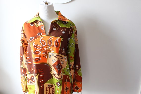 1970s GROOVY BLOUSE...size small medium womens..r… - image 4