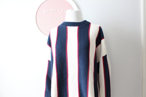 1990s Striped Oversized Sweater... large. xlarge.… - image 5