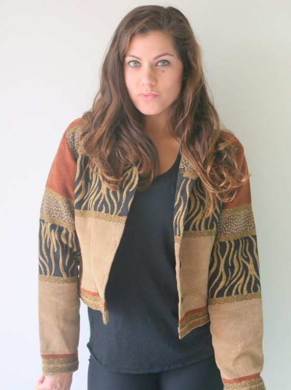 Vintage Animal Print Jacket..size small medium...… - image 1