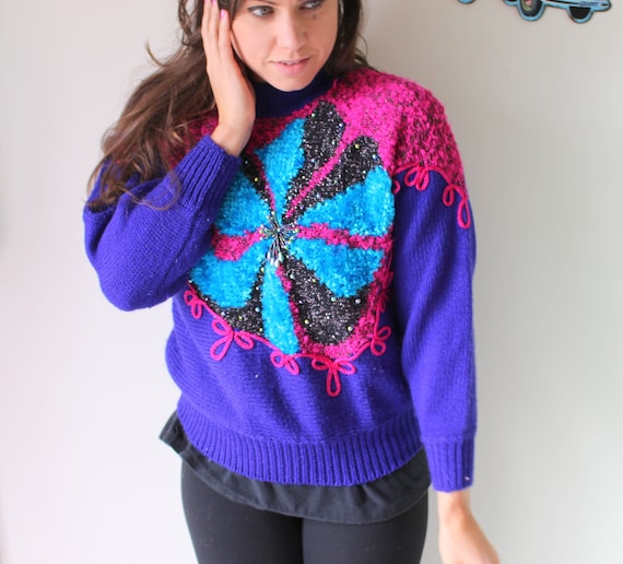 Blue and purple sweater hotsell