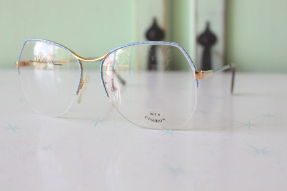 Vintage groovy Disco Glasses....blue. new old sto… - image 1