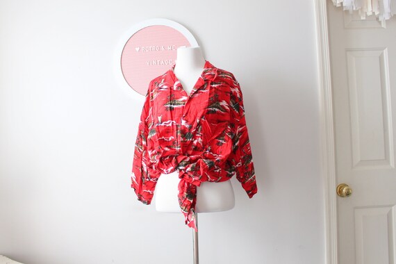 1980s Vintage Hawaiian Red FLORAL Blouse....unisex. Flower Print. Mod.  Hawaiian. Retro. 80s 90s. Hipster. Floral. Button Down. Hipster. Rad - Etsy  Canada