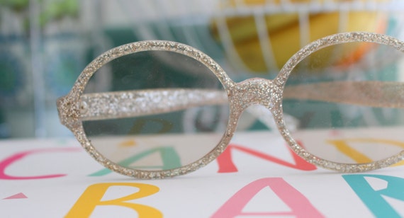 1950s 1960s GLITTER France Sunglasses..vintage eye