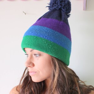 Gestreepte beanie uit de jaren 80: New Old Stock retro skimuts