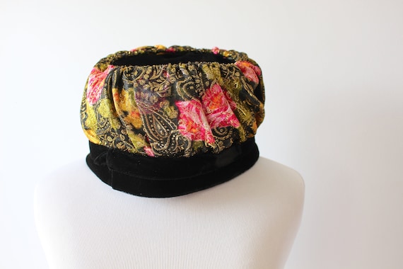 1960s 1970s Vintage Mid Century Hat...black hat. … - image 1