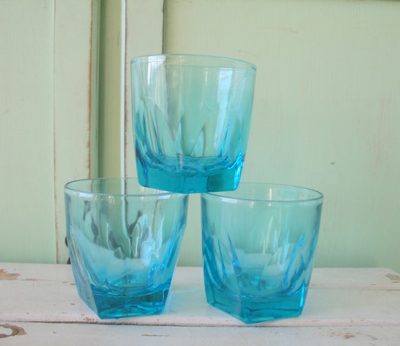 RETRO Vintage ATOMIC Juice Glass Set of 3.retro Kitchen. Groovy