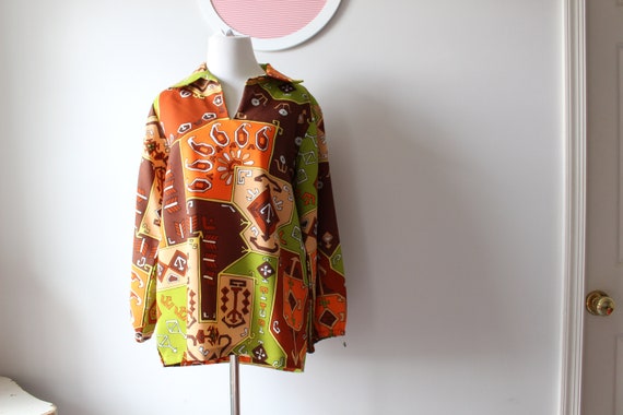 1970s GROOVY BLOUSE...size small medium womens..r… - image 3