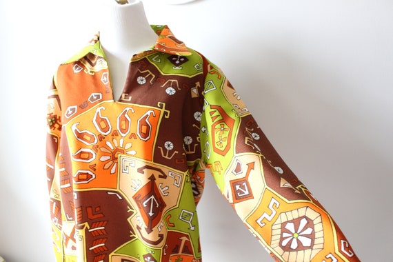 1970s GROOVY BLOUSE...size small medium womens..r… - image 5