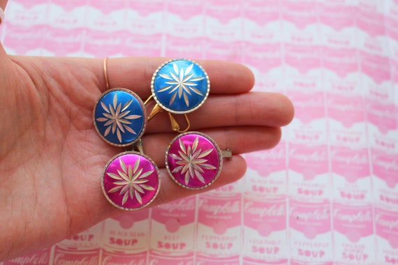 1980s RETRO SET of Earrings....rock n roll. retro… - image 1