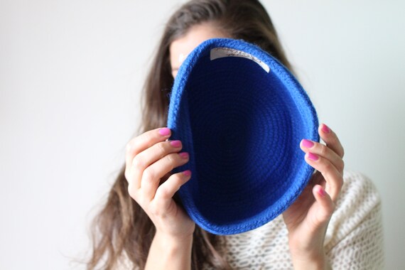 Vintage ROYAL BLUE Mid Century Hat...church. wool… - image 7