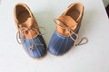 1990s Bean Duck Ankle Boots...size 7....outdoors. boots. shoes. hipster. ankle boots. duck boots. killer. rad 80s. blue boots. winter boots product logo