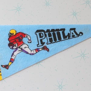 Vintage 60er Jahre PHILA Football Wimpelkette: Retro Sportdeko