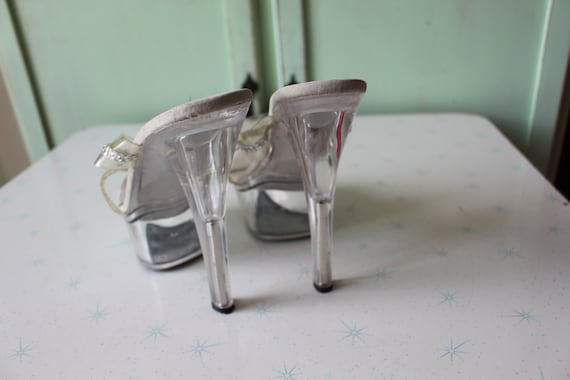 1990s Clear Platform Stiletto Heels....size 9 wom… - image 9