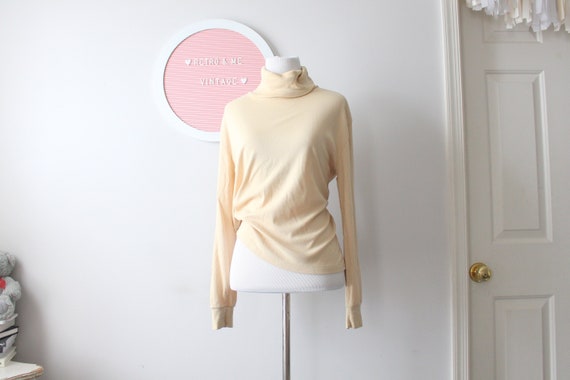 1970s Butterscotch Turtleneck Sweater.....retro. … - image 1