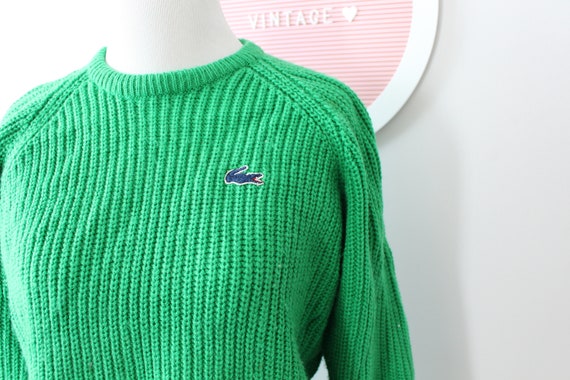 1970s Vintage Kelly Green Unisex Sweater.....smal… - image 5