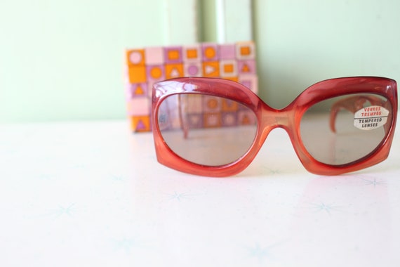 1960s 1970s Vintage Funky Mid Century Square Sung… - image 3