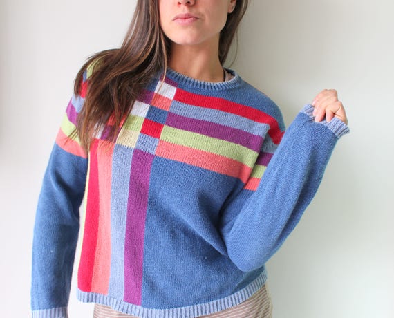 1980s RAINBOW Sweater...unicorn. colorful. bright… - image 1