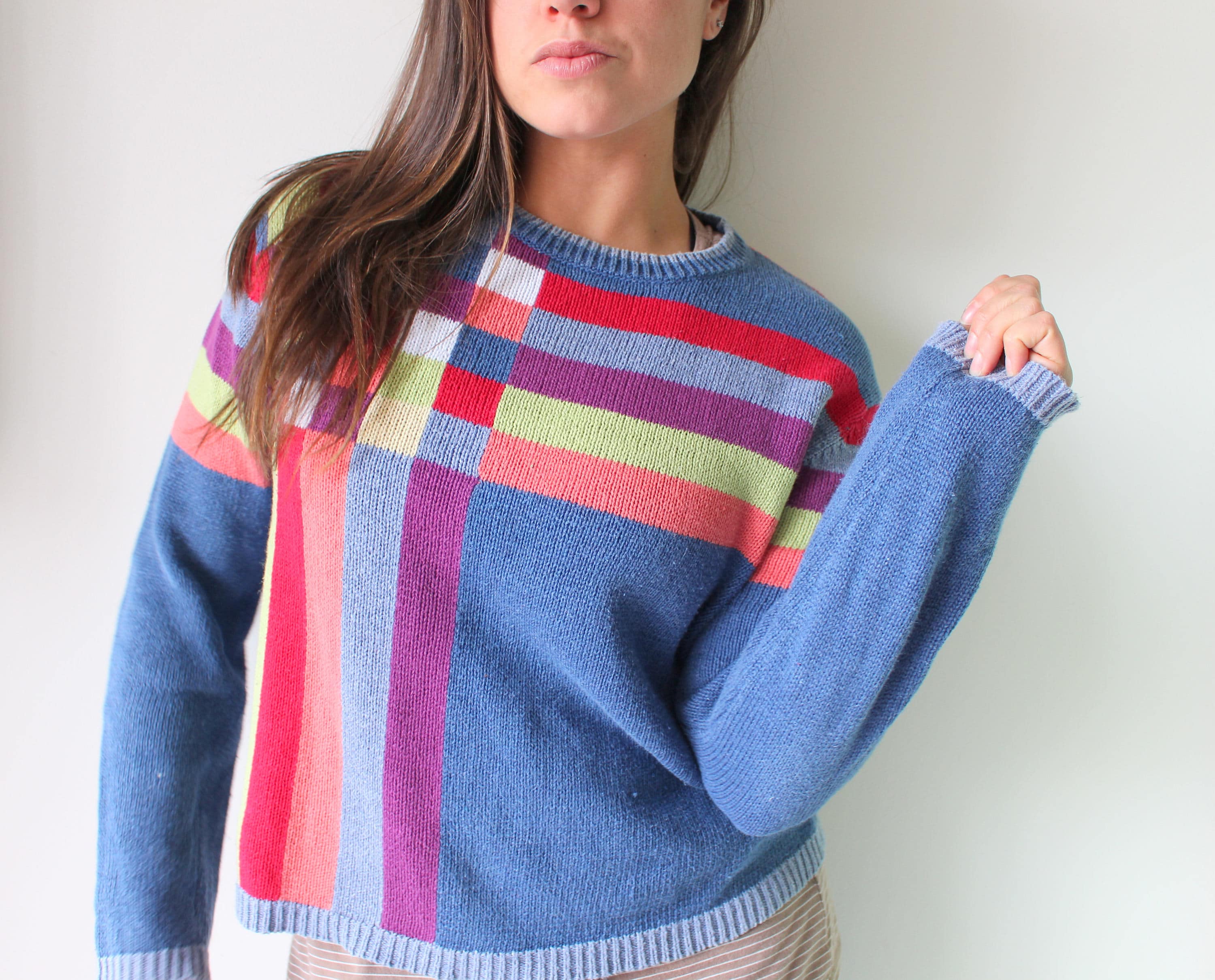 80s rainbow sweater