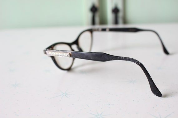 Vintage Rhinestone Cat Eye Glasses: 1950s-60s Eye… - image 6