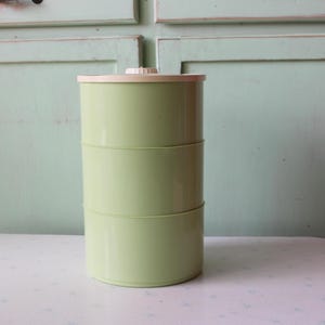 Vintage 1960s Green Kitchen Canister Set: Retro Housewares